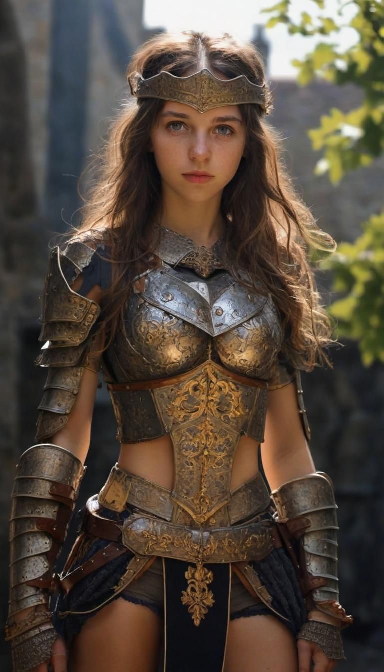 Mixed-Race Girl in Armor
