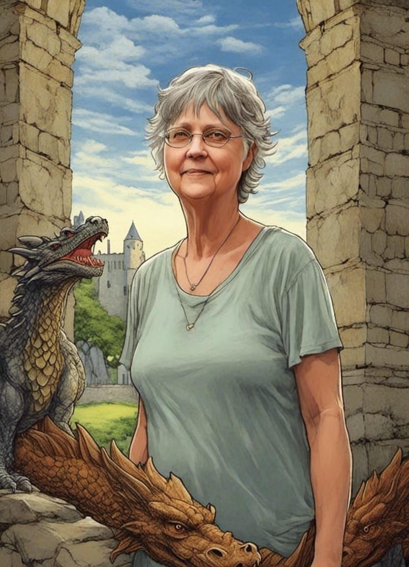 Medieval Castle Visit in Comic Book Art Style