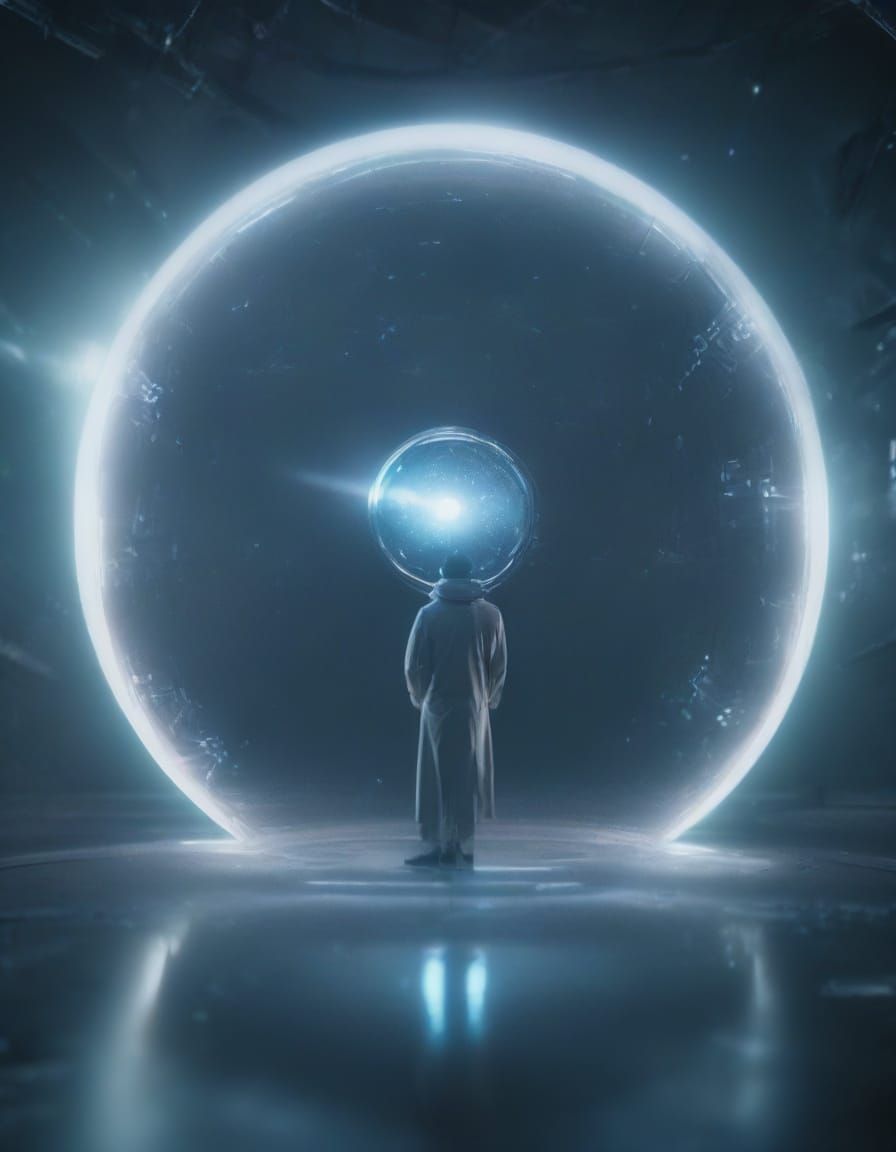 Futuristic AI Orb: Grok in Cosmic Environment