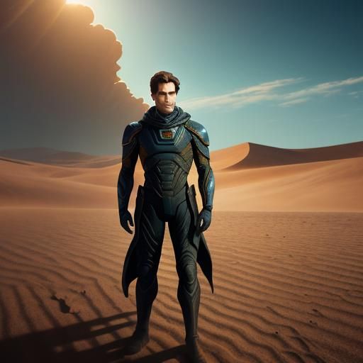 Arrakis: Paul Atreides in a Cinematic Sci-Fi Landscape