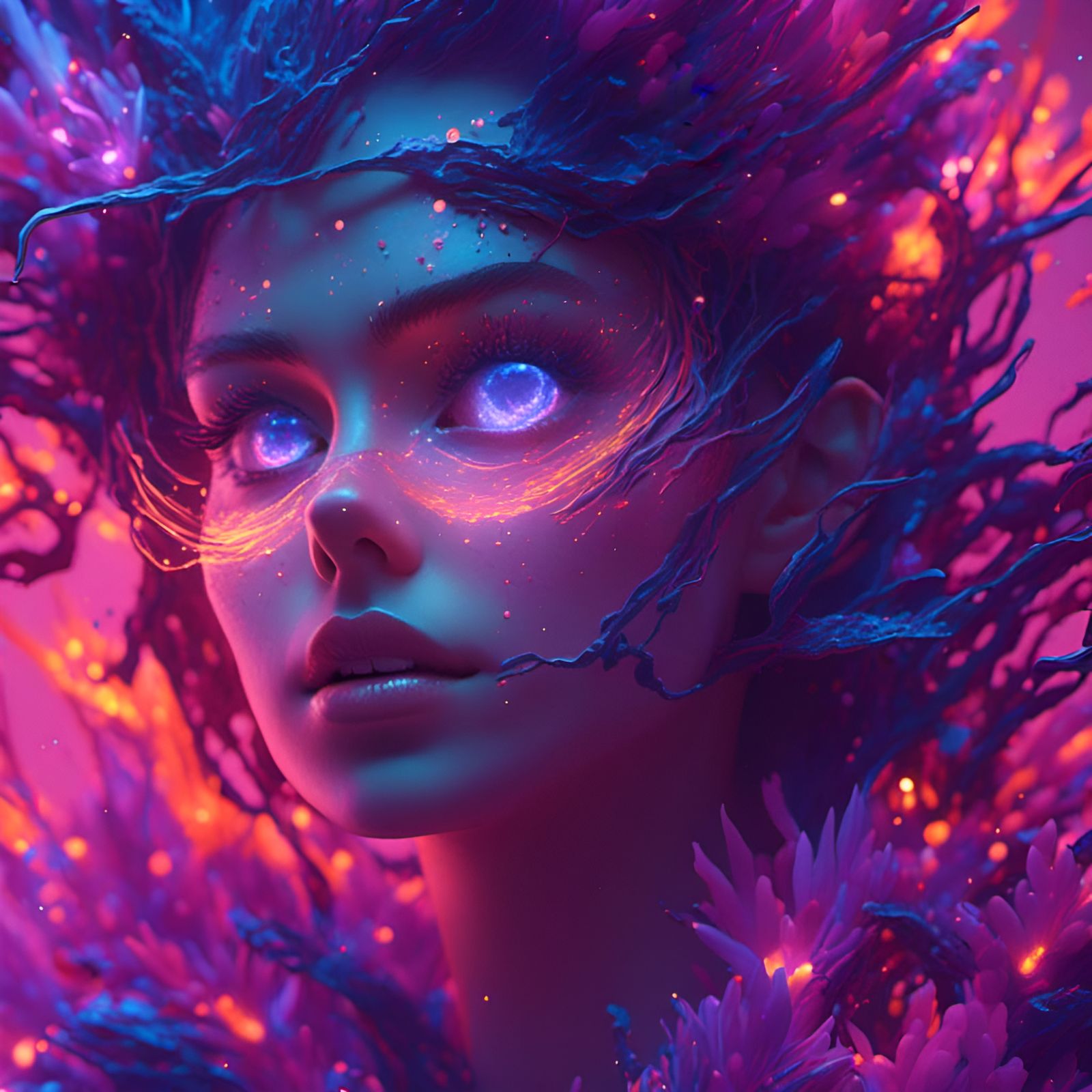 Vivid Bioluminescent Landscape in Ultra Resolution