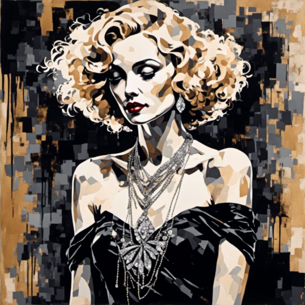 Madonna as Breathless Mahoney in Art Deco Style
