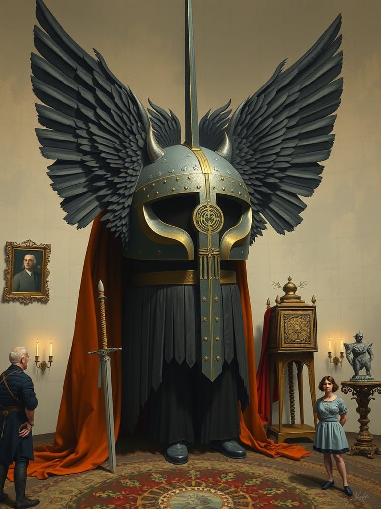 Maximalist Graphite Drawing of Magnifico Giganticus