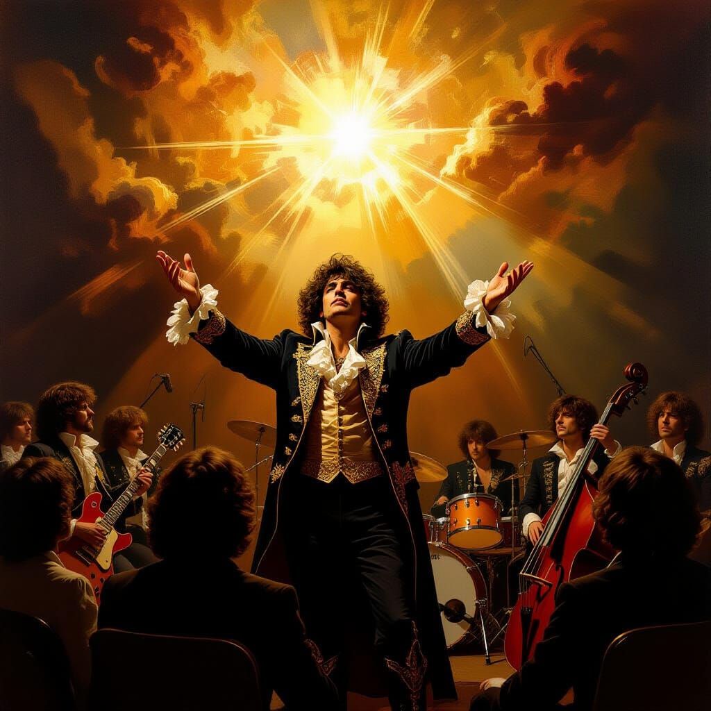 Baroque Painting of Cagliostro Foretelling Rolling Stones Su...