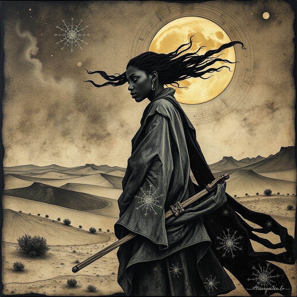 Mystic Wanderer of the Desert Skies