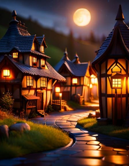 Night in Middle-earth: Miniaturepunk Pixar Diorama