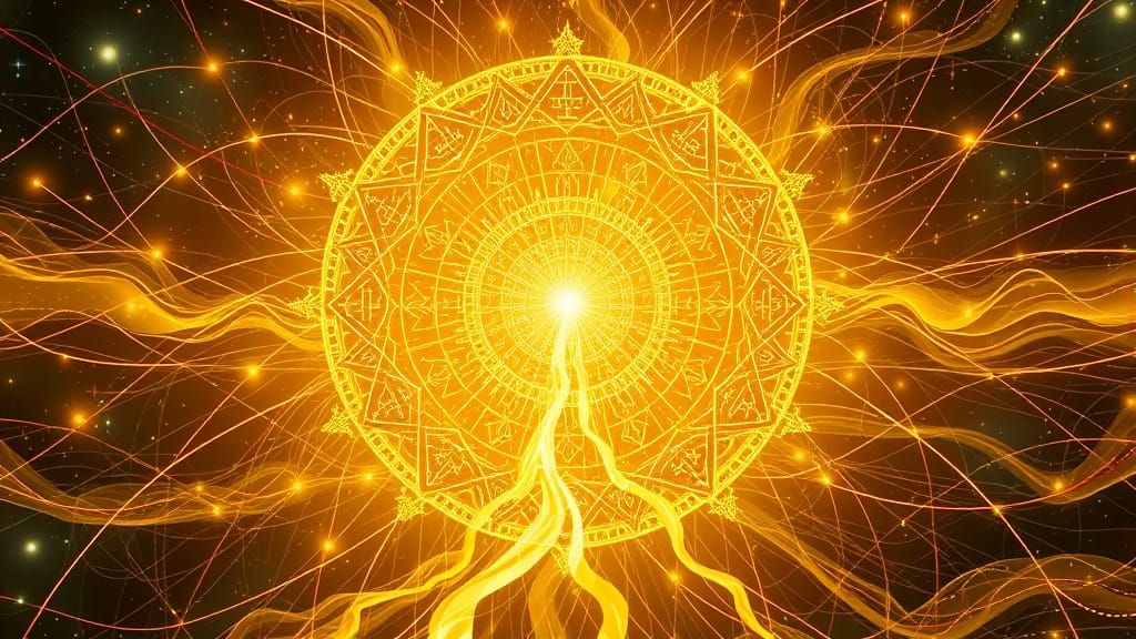 Ethereal Algorithmic Art in Liquid Gold and Iridescent Teals