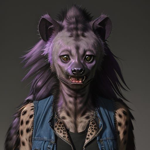 Hyena Character Laughing in Rembrandt Style