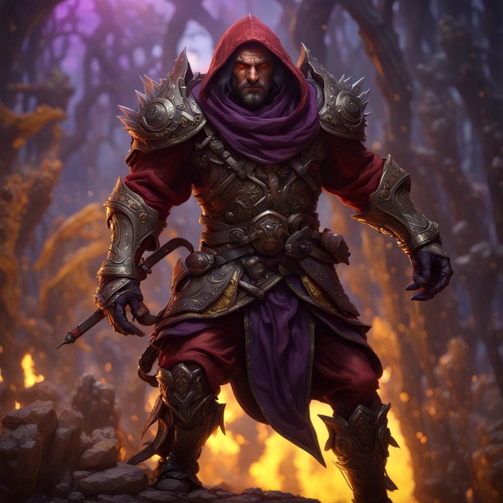 Hobgoblin Soldier with Lion Eyes: Dark Fantasy Art