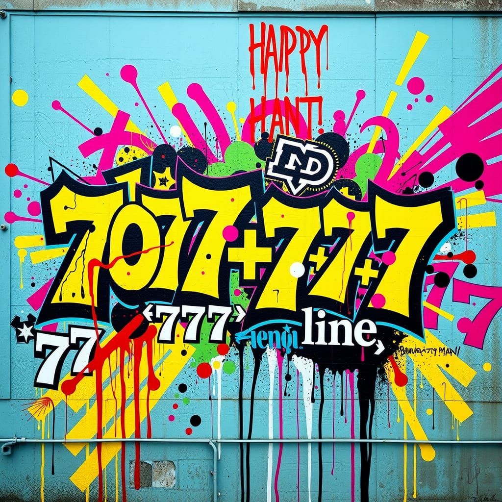 Chaotic Graffiti Art with Hyperbolic Saturated Colors