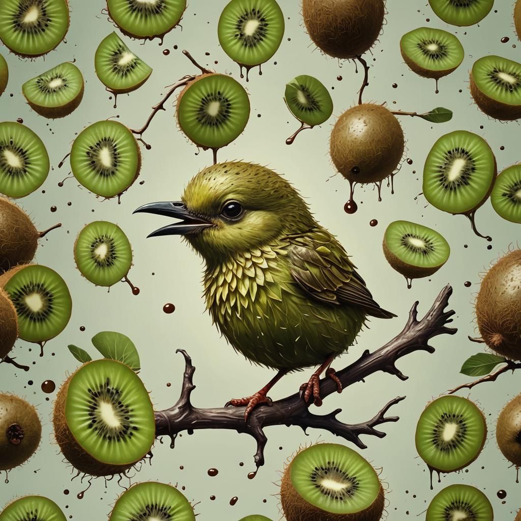 Kiwi Bird: Hyperdetailed 3D Digital Art Masterpiece
