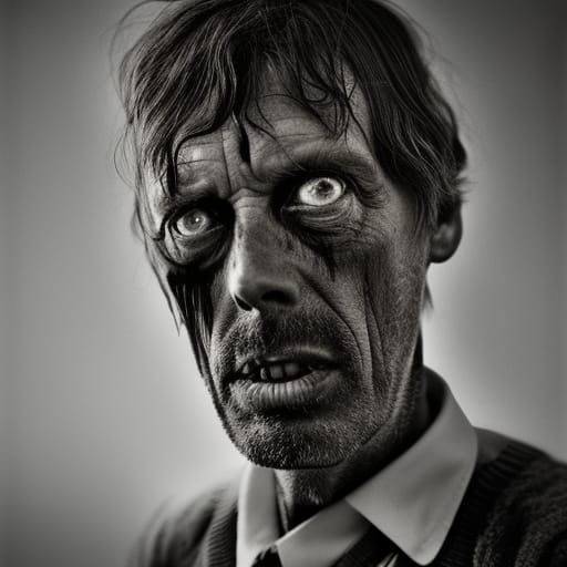 Bruce Spence Zombie Portrait in Ambient Light