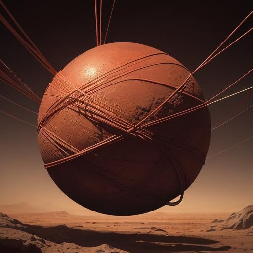 Mars as a Red String Ball: Surreal Macro Photography