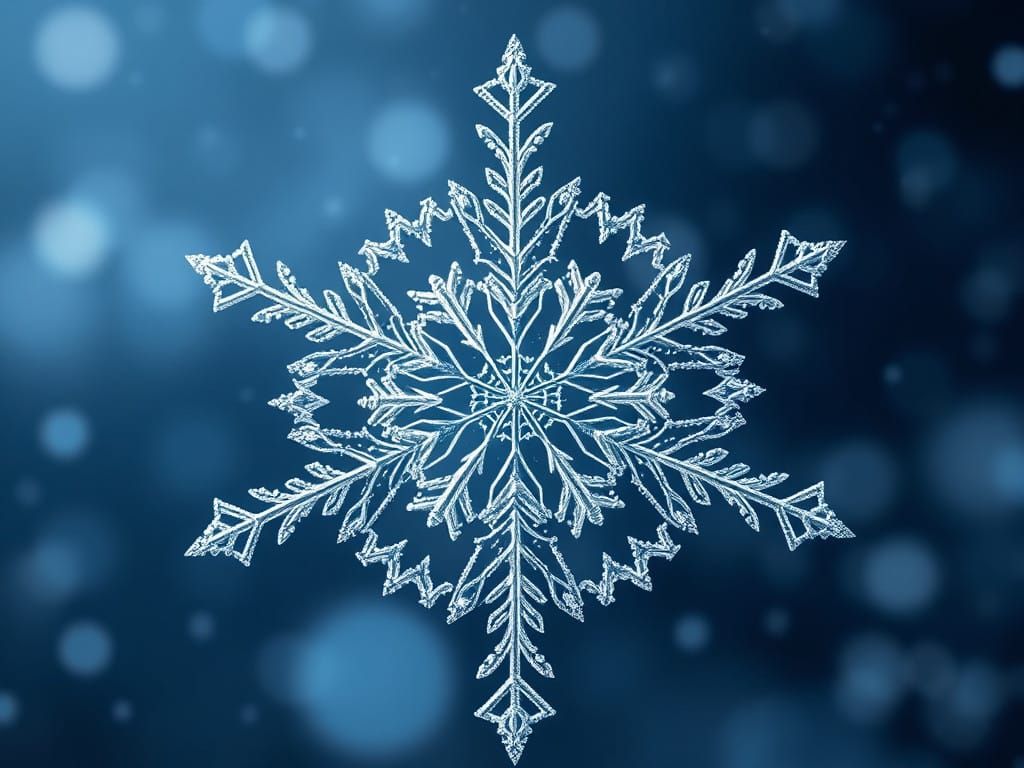 Vibrant Fractal Snowflake Frost Landscape