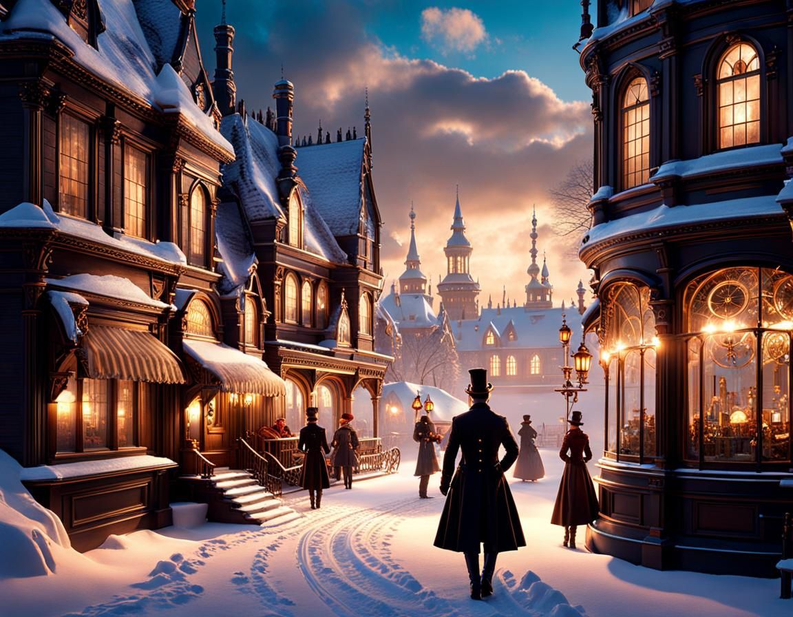 Steampunk Winter Wonderland at Magic Hour