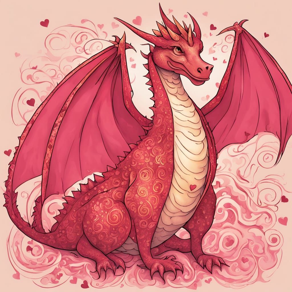Rosy-Cheeked Dragon in Crimson Cape