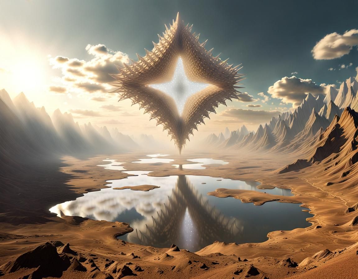 Gigantic Fractal Structure on Desolate Landscape