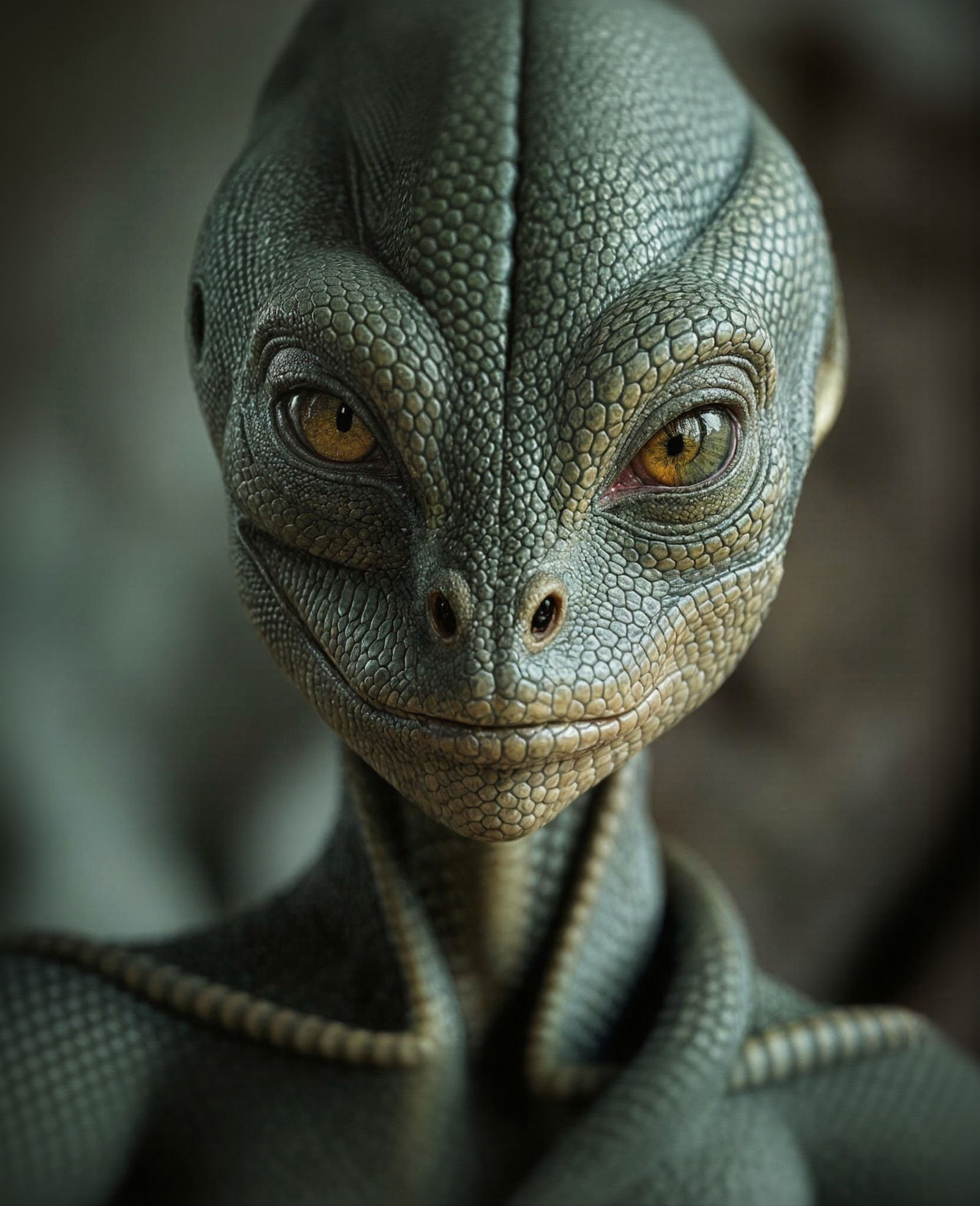 Beautiful Alien Woman With Lizard Skin and Snake Eyes