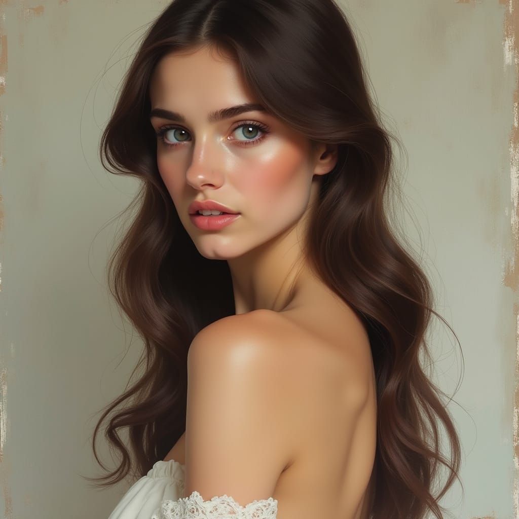 Elegant Woman in Impressionist Style