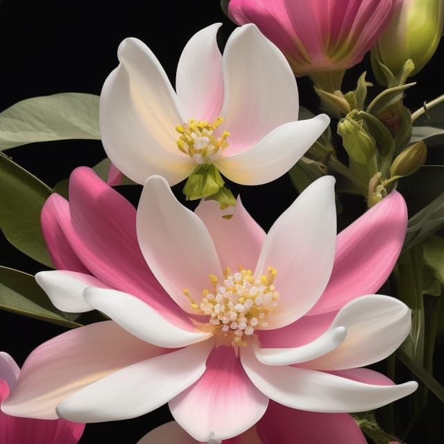 Dreamy Magnolia Flower in Surrealist Fantasy Style