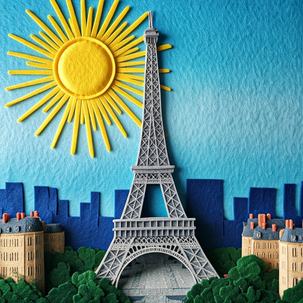 Felt Eiffel Tower: A Surreal Fiber Art Paris