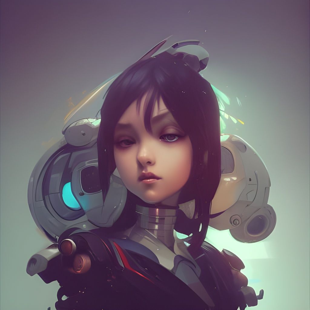 Hyperdetailed Chibi Robot Portrait in 8K