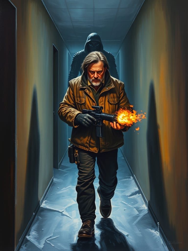 MacReady in The Thing: Oil Painting Portrait