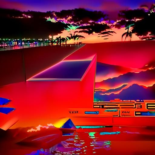 Vaporwave Aesthetic with 90s Neom Style