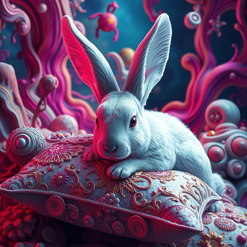 Surreal Fantasy Art in Intricate Psychedelic Style
