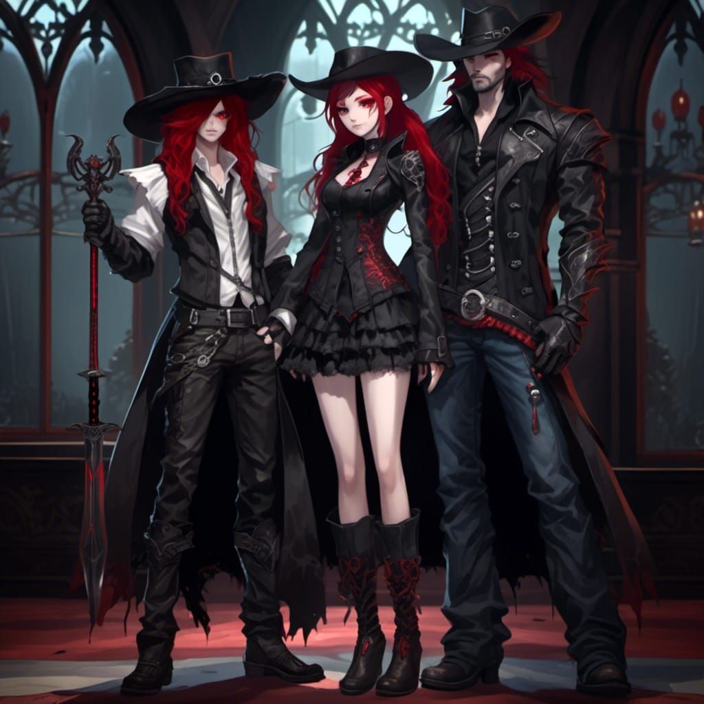 Gothic Dragon Demon God of Death and Partner