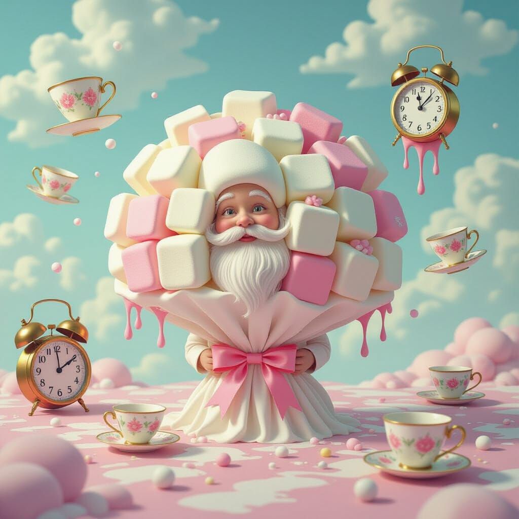 Surreal Domovoi with Marshmallow Bouquet