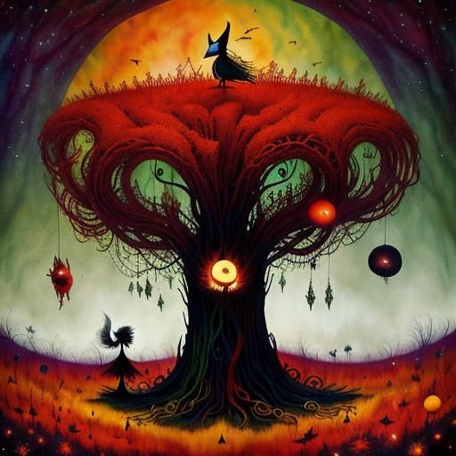 Gothic Punk Girl Reading: A Modern Fairytale Scene