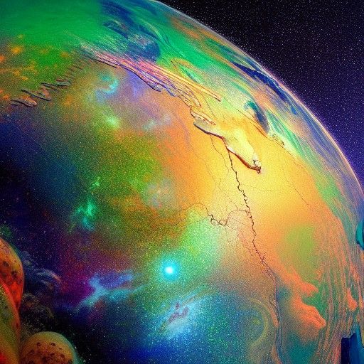 Cosmic View of Earth: Holographic Space Art