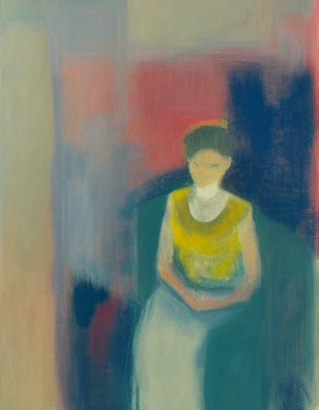 Lady Lost in Thought, a Dreamy Abstract Portrait