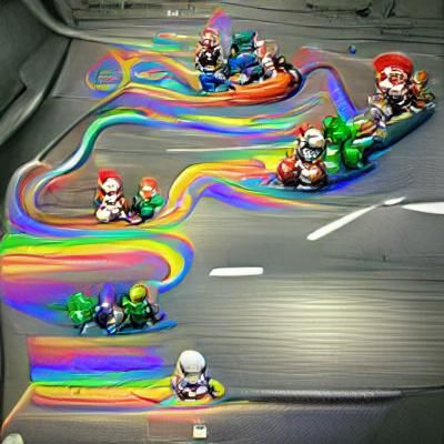 Mario Kart's Rainbow Road: A Colorful Race