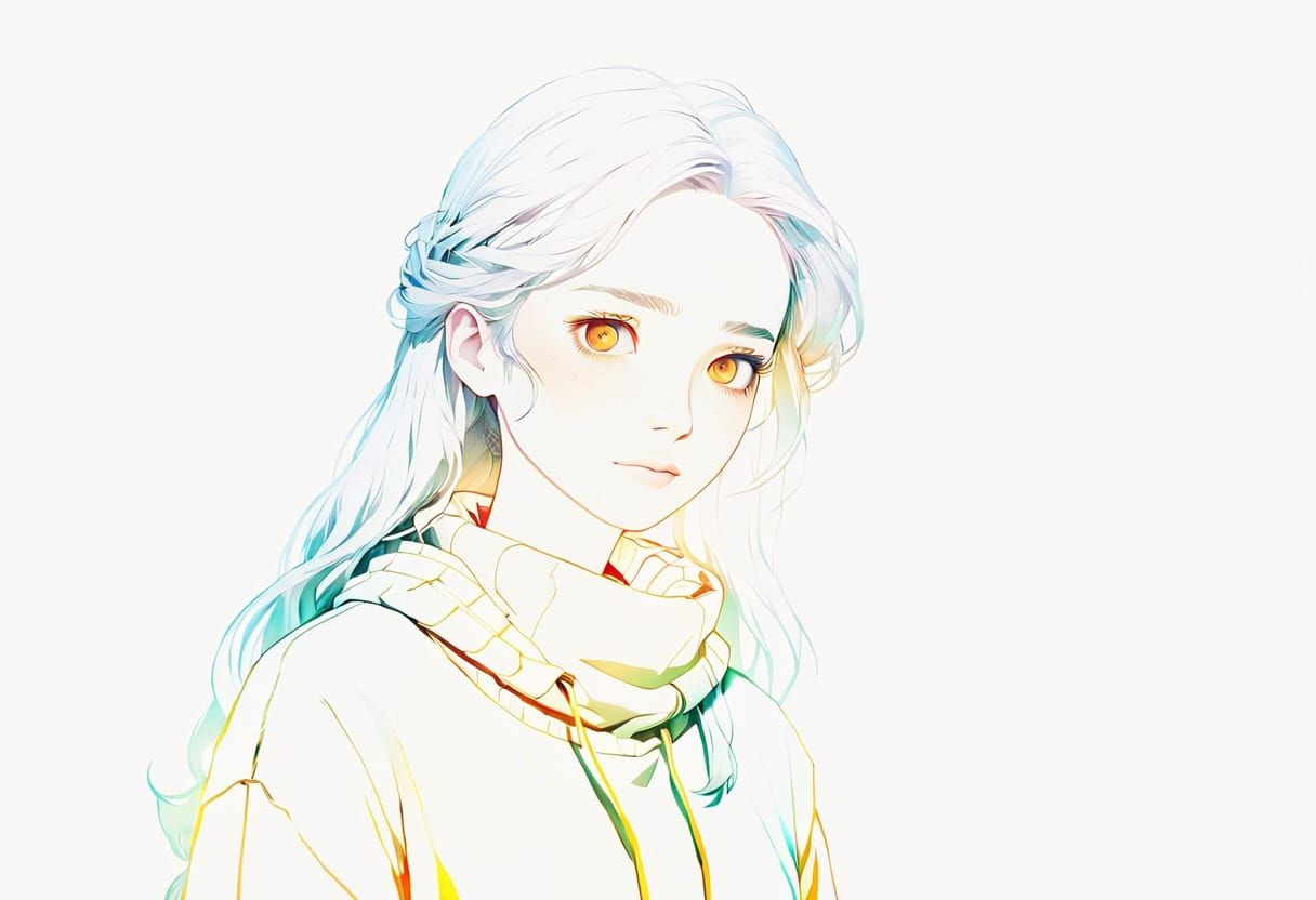 Detailed Portrait in Vibrant Digital Matte Painting Style