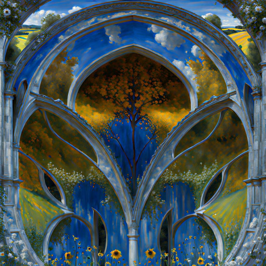 Expressionistic Countryside Landscape Painting