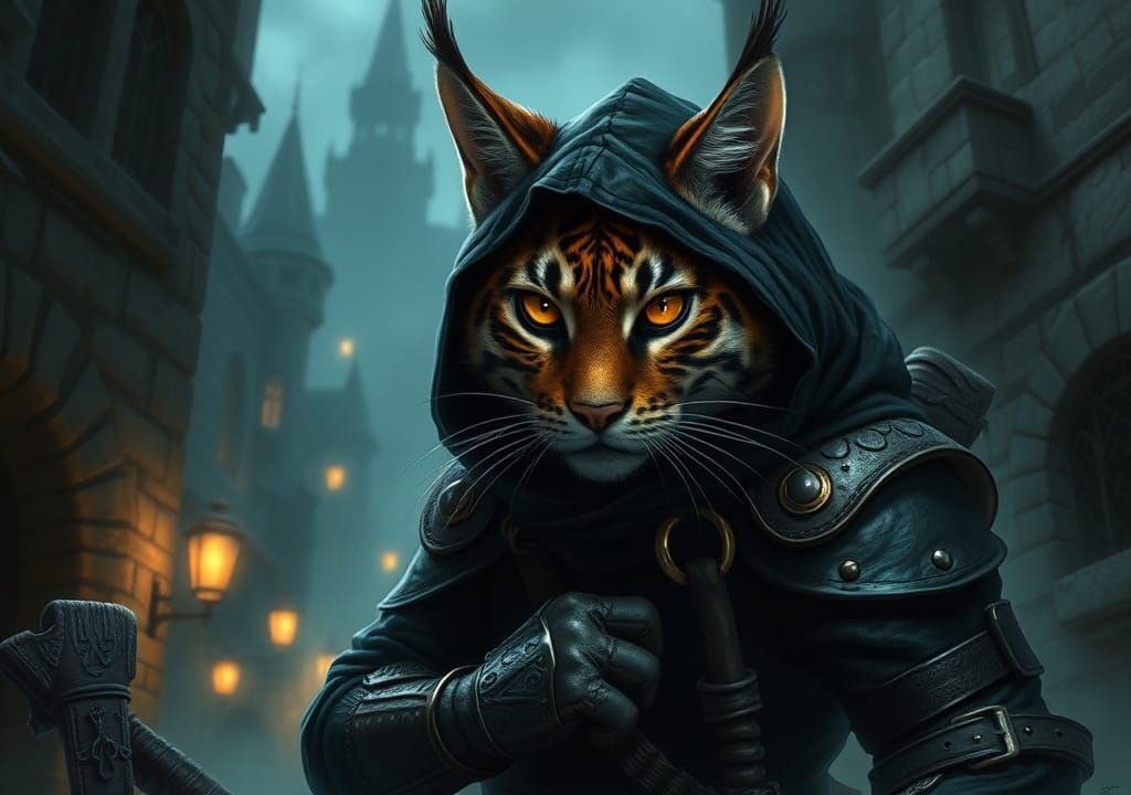 Wiska the Tabaxi Rogue Creepin' in Waterdeep