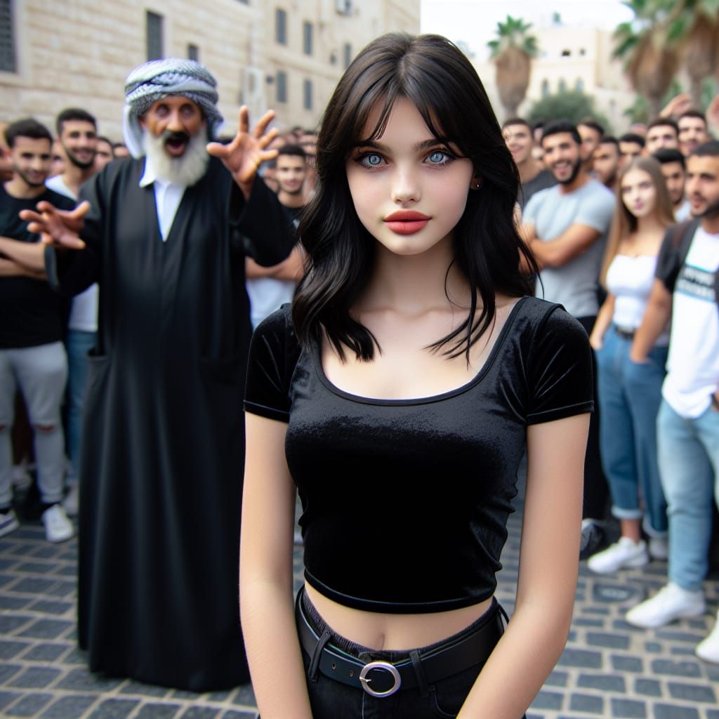 Israeli Girl Watches Hypnosis Show in Jerusalem