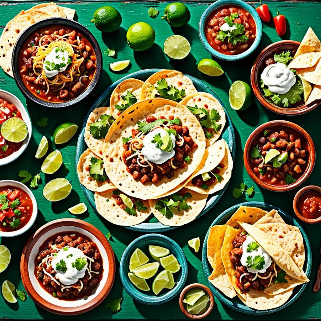 Authentic and Delicious Mexican Food Still Life