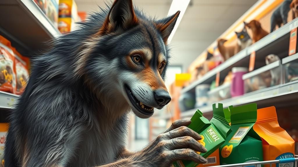 Werewolf's Pet Store Adventure: A Digital Illustration