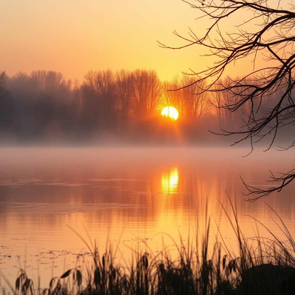 Golden Hour Sunrise in Graffiti Splash Art