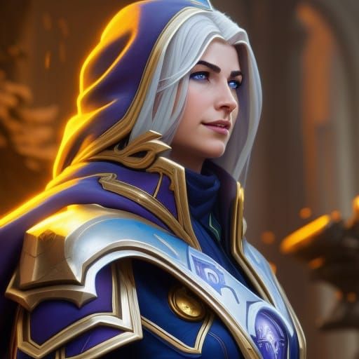 Detailed Portrait of a Female Frost Mage