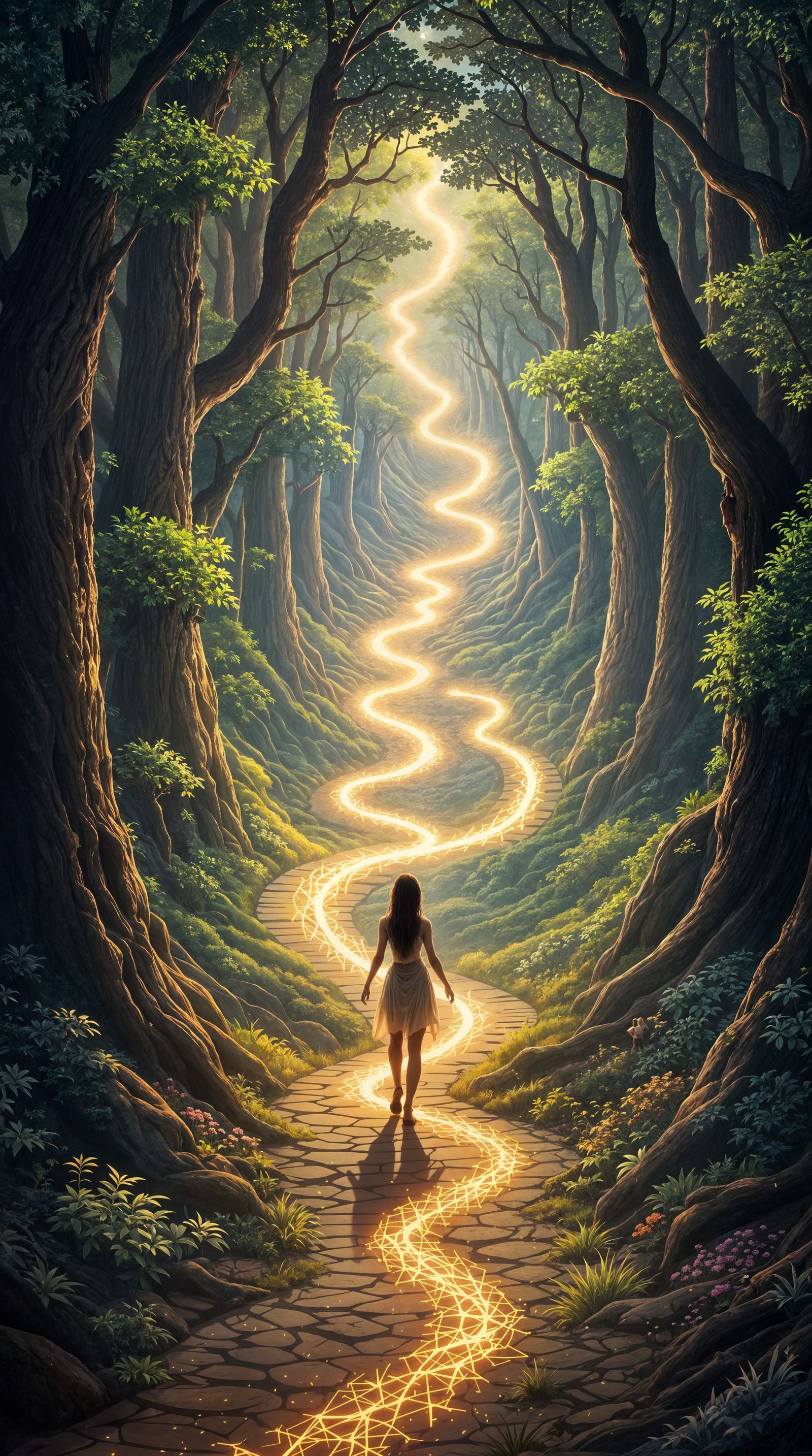 Surreal Forest Weaver Transforms Pathways in Digital Paintin...