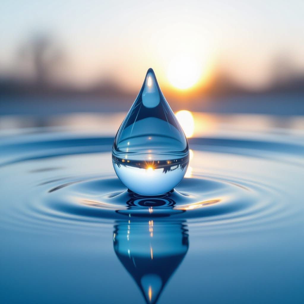 Single Water Drop Macro Photography