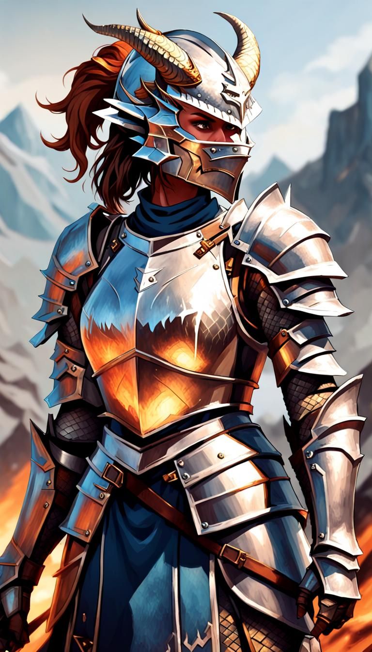 Dragonborn Knight Ready for Battle