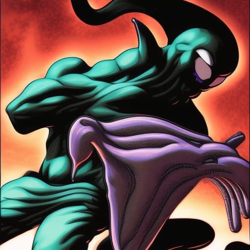 Punisher vs Placenta Man: Comic Book Anime Art