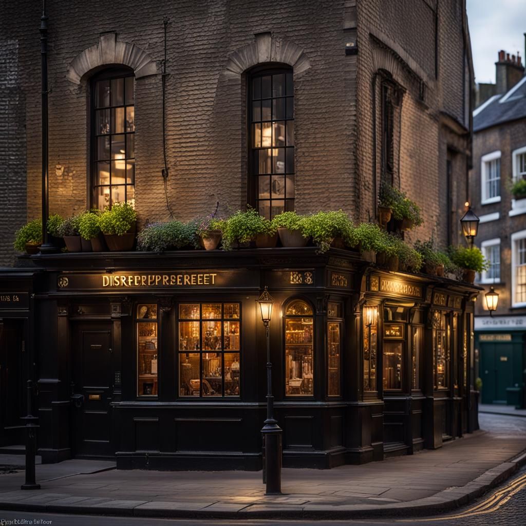 Atmospheric Backstreet Bar, 19th Century London