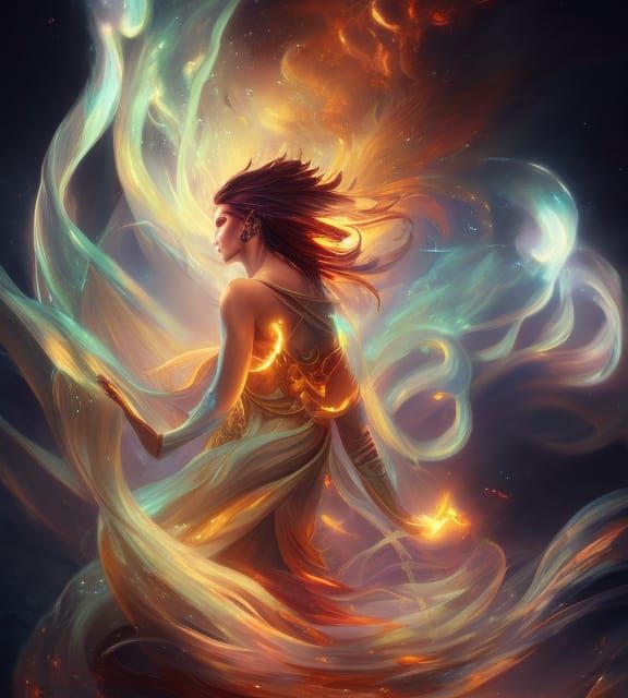 Spectacular Fire Phoenix Digital Art