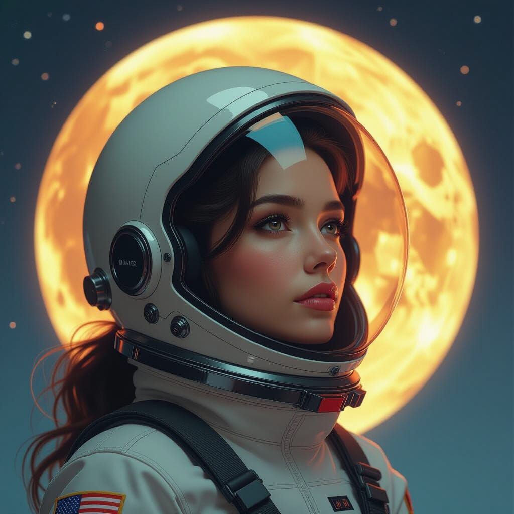 Astronauts in Space: Sun & Moon Helmets